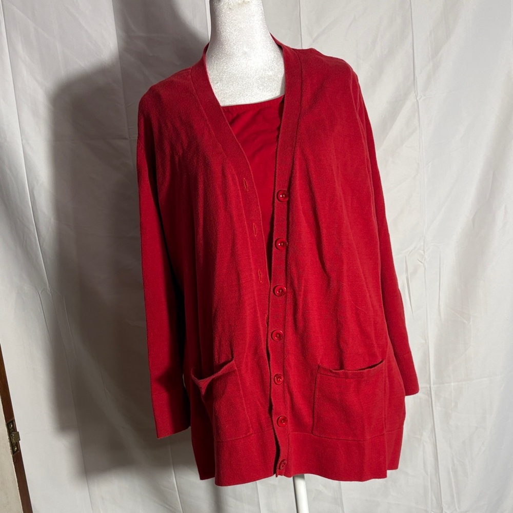 Chadwicks Vibrant Red Women's Cardigan